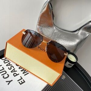 Louis Vuitton Sunglasses - Gold Frame with Brown Lenses